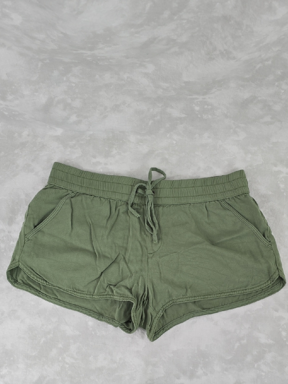 SO Olive Green Drawstring Athletic Shorts